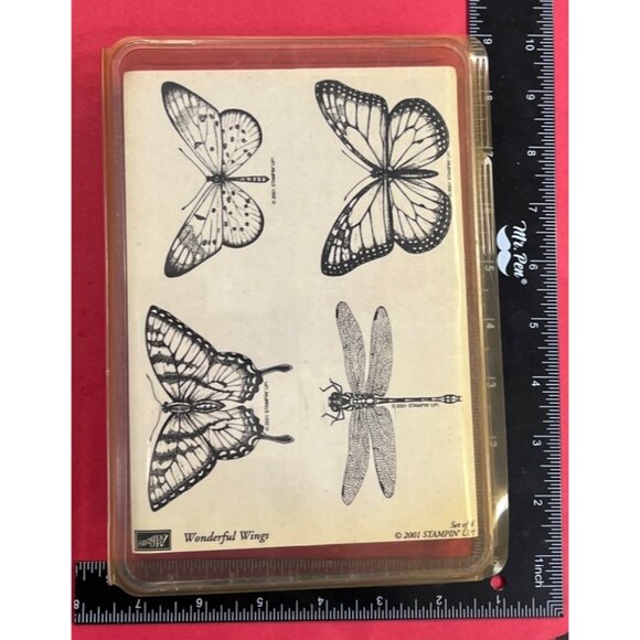 Butterfly & Dragonfly Rubber Stamp Set By Stampin Up! 2001 - Wonderful Wings - Picture 3 of 3